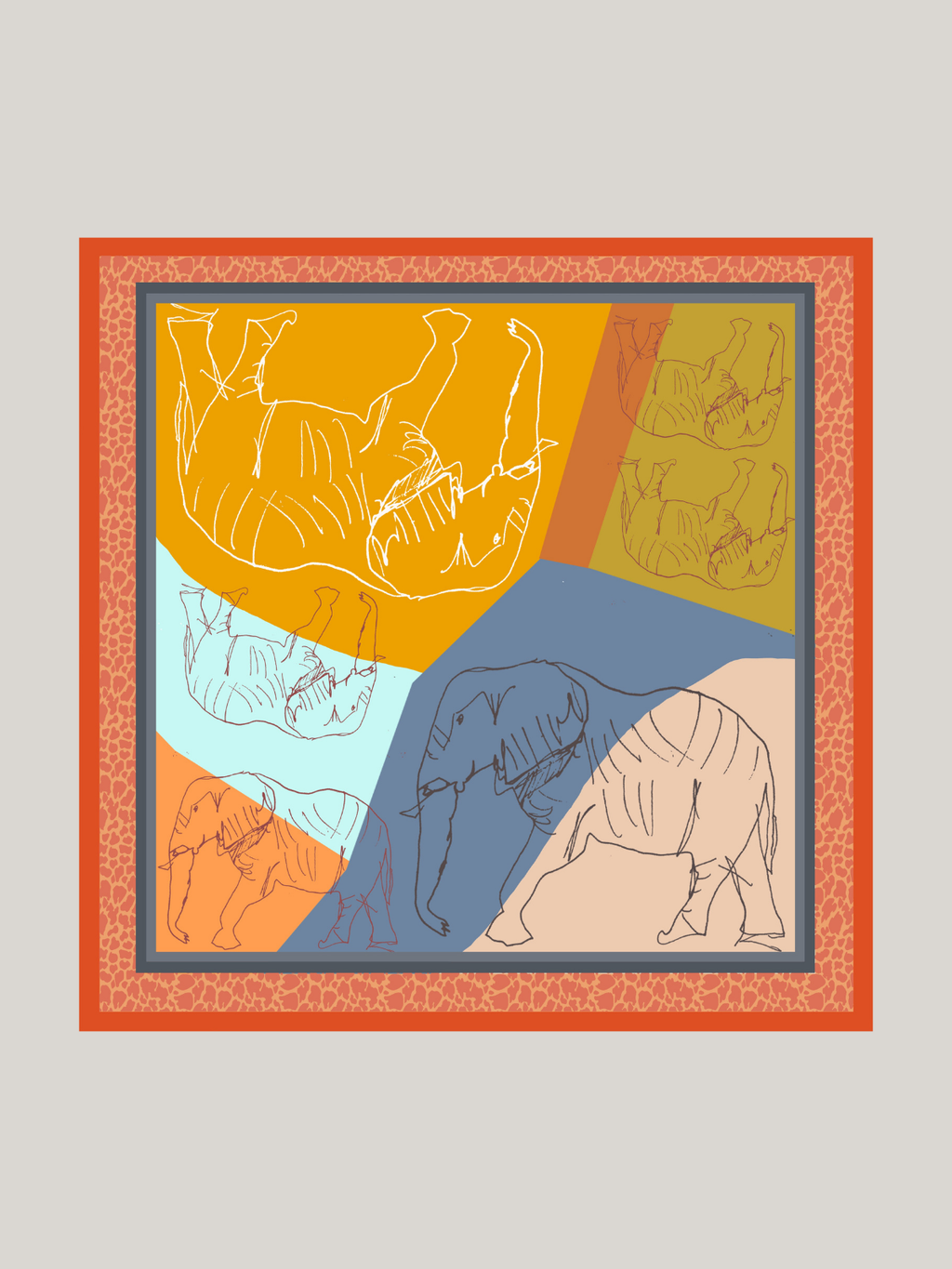 Etosha Elephant 70x70